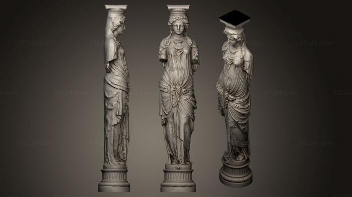 Статуи античные и исторические (Кариатиды, STKA_1110) 3D модель для ЧПУ станка